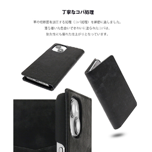 ABBI SIGNATURE iPhone 15用MARGOT イタリアンレザー MagSafe対応ダイアリーケース ブラウン ABS26154I15-イメージ10