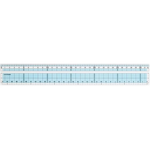 クツワ つや消し直線定規 32cm FCE444R-KB048-イメージ1