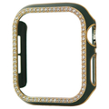 GAACAL Apple Watch Series 7-8 [41mm]用スワロフスキーフレーム グリーン×ゴールド W00065GG5