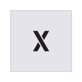 アイマーク ステンシル X 文字サイズ50×40mm FC675HZ-4341163