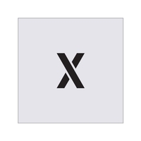 アイマーク ステンシル X 文字サイズ50×40mm FC675HZ-4341163