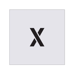 アイマーク ステンシル X 文字サイズ50×40mm FC675HZ-4341163-イメージ1