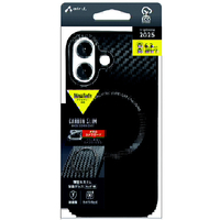 エアージェイ iPhone17用 MAGSAFE対応カーボン調ケース ブラック AC-P25-CBM