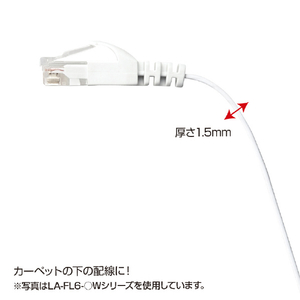 サンワサプライ カテゴリ6フラットLANケーブル 2m ブルー LA-FL6-02BL-イメージ3