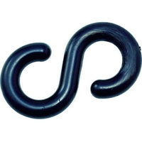 トラスコ中山 プラフックS型 黒 6mm (2個入) FC005GA-1151904