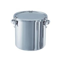 日東金属工業 ステンレスタンク　ストレートクリップ式密閉タンク（フタ付）　100L CTH-47H