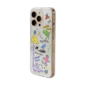 Dparks iPhone 14 Pro用ソフトクリアケース DINO DOODLE DS24155I14P-イメージ2