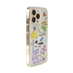 Dparks iPhone 14 Pro用ソフトクリアケース DINO DOODLE DS24155I14P-イメージ3