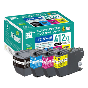 エコリカ エコリカリサイクルインク ECI-BR412XL-4P-イメージ1