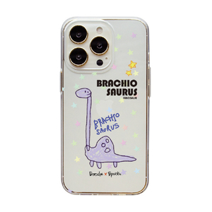 Dparks iPhone 14 Pro用ソフトクリアケース DINO BRACHIOSAURUS DS24156I14P-イメージ1