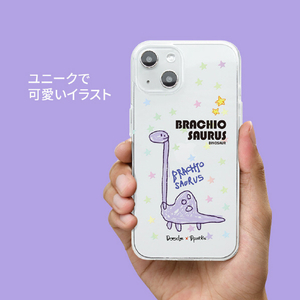 Dparks iPhone 14 Pro用ソフトクリアケース DINO BRACHIOSAURUS DS24156I14P-イメージ7
