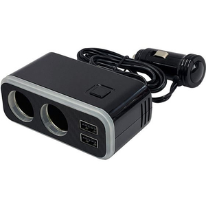 カシムラ 2連セパレートソケット 2USB 4.8A レインボーライト付 FC383NM-KX236-イメージ2