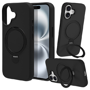 ラスタバナナ iPhone16用 ZEROSAFE MELLOW 磁力充電対応 ブラック 9400IP461ZSMBK-イメージ1