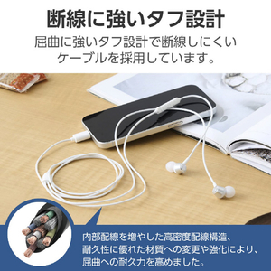 エレコム 高耐久 デジタル式USB Type-C(TM)ヘッドホン カナル型 シルバー EHP-DF14CMSV-イメージ3