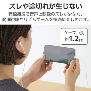 エレコム 高耐久 デジタル式USB Type-C(TM)ヘッドホン カナル型 シルバー EHP-DF14CMSV-イメージ5