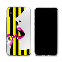 dreamplus iPhone XS/X用STRIPE MIRROR CASE ピンクリップ DP10157I8