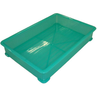江部松商事 EBM/PP 半透明カラー番重 A型 小 グリーン(サンコー製) FC190LC-1084220