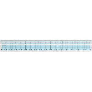 クツワ つや消し直線定規 37cm FCE445R-KB049-イメージ1