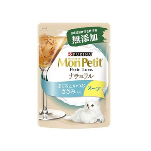 ネスレピュリナペットケア モンプチ プチリュクス ナチュラル スープ まぐろとかつお ささみ入り 30g FC502NP-イメージ1