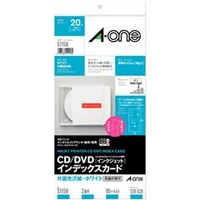 エーワン A4判変形 CD/DVDインデックスカード(インクジェット) 2面 10シート(20枚)入り 51158