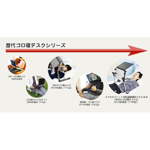 サンコー 仰向けゴロ寝デスク2 TKGORODK-イメージ4