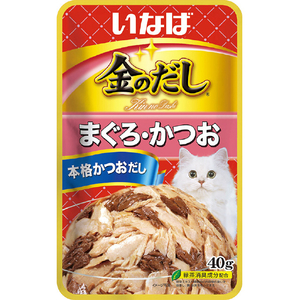 いなばペットフード 金のだしパウチ まぐろ・かつお 40g ｷﾝﾉﾀﾞｼﾊﾟｳﾁﾏｸﾞﾛｶﾂｵ40G-イメージ1