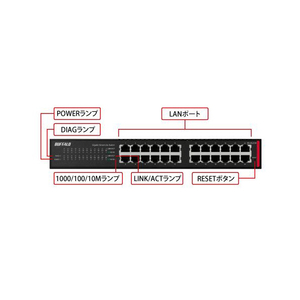 バッファロー 法人向け レイヤー2 Giga スマートLiteスイッチ ブラック BS-GSL2124-イメージ3