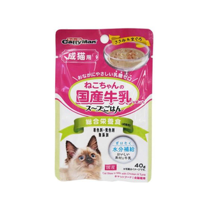ドギーマン 猫ちゃんの国産牛乳を使ったスープごはん ささみ&まぐろ 成猫用 40g FCC9192-イメージ1