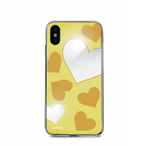 dreamplus iPhone XS/X用Heart MIRROR CASE イエロー DP10159I8-イメージ1