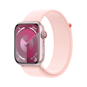 Apple Apple Watch Series 9(GPS + Cellularモデル)- 45mm ピンクアルミニウムケースとライトピンクスポーツループ MRMM3J/A-イメージ1