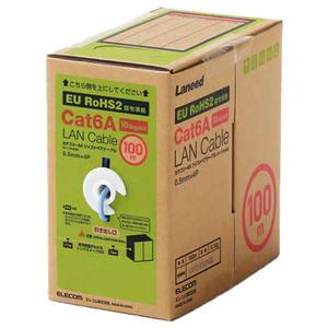 エレコム Cat6A 長尺LANケーブル 100m ブルー LD-GPAL/BU100RS エレコム Cat6A 長尺LANケーブル 100m ブルー LD-GPAL/BU100RS