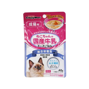 ドギーマン 猫国産牛乳スープごはんささみサーモン成猫40g FCC9193-イメージ1