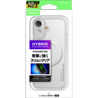 エレコム iPhone17用ハイブリッドケース MAGKEEP ホワイト PM-A25AMAG02WH