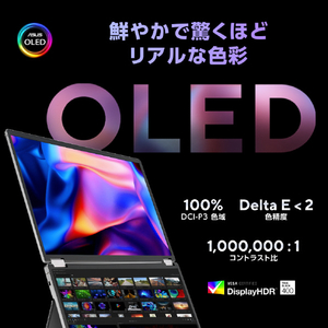 ASUS 14型液晶ディスプレイ ZenScreen Duo OLED シルバー MQ149CD-イメージ2