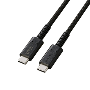 エレコム あんしん充電専用ケーブル(USB-C(TM) - USB-C/60W/高耐久) ブラック USB-CCFCS10BK-イメージ1