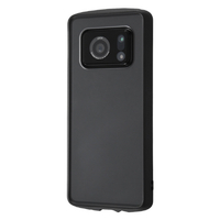 レイアウト AQUOS R6用耐衝撃ハイブリッドケース Puffull クリア/ブラック RT-AQR6CC14/CBM