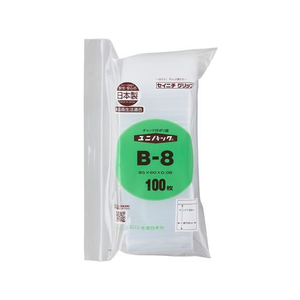 生産日本社（セイニチ） セイニチ/ユニパック 厚口 0.08mm B-8 100枚入 #6651352 FCC6942-12065516989-イメージ1