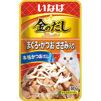 いなばペットフード 金のだしパウチ まぐろ・かつお ささみ 40g ｷﾝﾉﾀﾞｼﾊﾟｳﾁﾏｸﾞﾛｶﾂｵｻｻﾐ40G