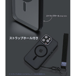 miak iPhone 13用レンズガード一体型MagSafe対応クリアケース スモーキークリア MA52160I13-イメージ13