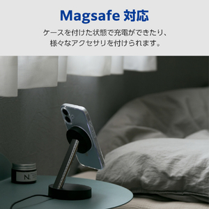 エレコム iPhone 17用ハイブリッドケース MAGKEEP スタンド シルバー PM-A25AMAGSTSV-イメージ3