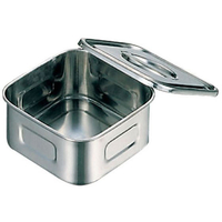 三宝産業 UK 18-8 浅型 角型キッチンポット 10.5cm FC343KZ-0357300