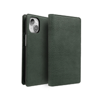 ABBI SIGNATURE iPhone 15用VINTAGE イタリアンレザー MagSafe対応ダイアリーケース グリーン ABS26161I15