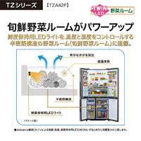 AQUA AQR-TZA42P(DS) 420L 4ドア冷蔵庫 TZシリーズ(スペシャル