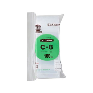 生産日本社（セイニチ） セイニチ/ユニパック 厚口 0.08mm C-8 100枚入 #6651353 FCC6943-12065516990-イメージ1