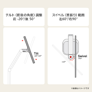 LGエレクトロニクス LG Smart Monitor Swing Stand /スイベル/高さ調整/ピボット/ホイール付きスタンド STA32F STA32F-イメージ2