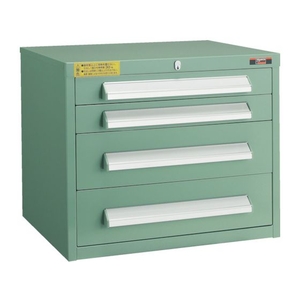 トラスコ中山 TRUSCO WLVR型キャビネット 500×412×H420 引出4段 緑 FC894HF-3011658-イメージ1