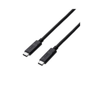 エレコム USB3．1ケーブル(認証品、C-C) 0．5m ブラック USB3-CCP05NBK-イメージ1