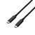 エレコム USB3．1ケーブル(認証品、C-C) 0．5m ブラック USB3-CCP05NBK-イメージ1