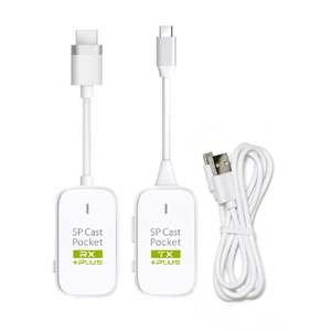 プリンストン SP Cast Pocket Plus AirPlay/Miracast受信機能対応ワイヤレス USB-C to HDMI(親子機セット品) プリンストン SP Cast Pocket SC-POCKETPLUS-C1R1-イメージ2