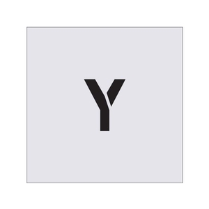 アイマーク ステンシル Y 文字サイズ50×40mm FC676HZ-4341171-イメージ1